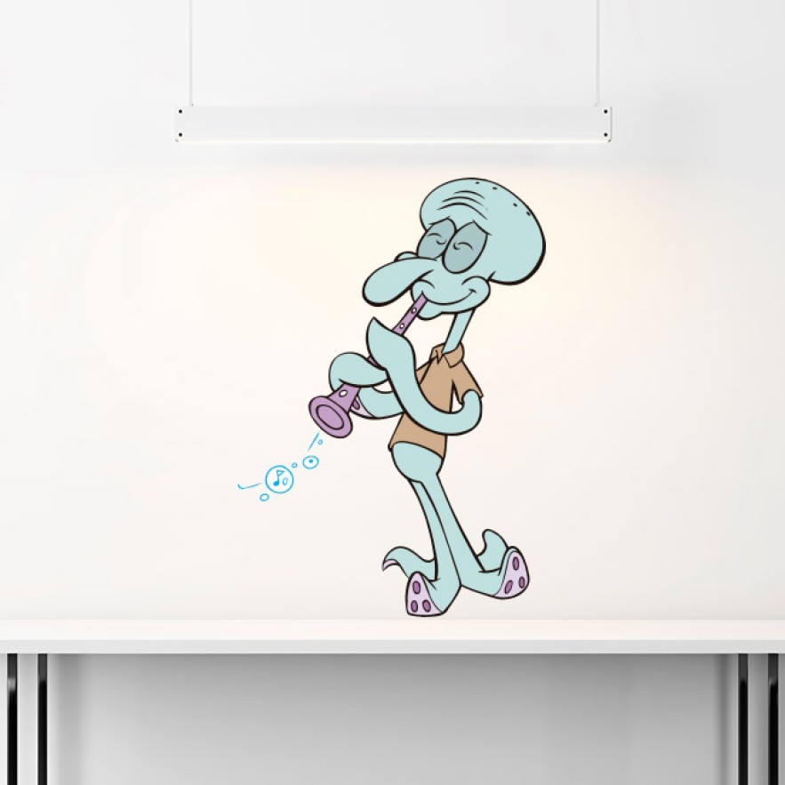 Vinilos infantiles calamardo calamardo bob esponja